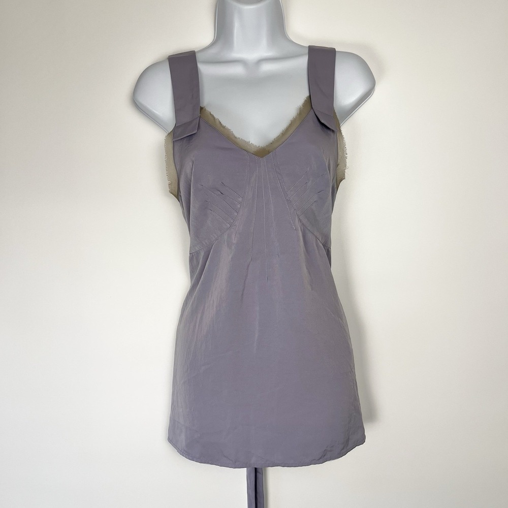 Simply Vera Vera Wang Women's Tank Top Blouse Size L Lilac Whimsy Boho Fairycore